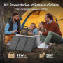 MARBERO 98Wh Station Électrique Portable avec Panneau Solaire Pliable 30W | 100W Générateur Solaire 26.400mAh Batterie Externe a