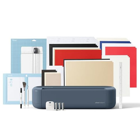 Cricut Ensemble Maker™ 5 Essential + contenu numérique, machine de découpe intelligente. Comprend du matériel pour 65 projets et
