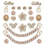 A.S.Marelis Lot de Breloques Strass pour Sabots, Décorations Clipsables en Cristal, Décorations de Chaussures pour Femme de Bric