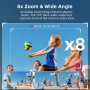 TIMNUT 4K60FPS Caméra Sport- Caméra Étanche avec Carte SD 64G 48MP HD WiFi Camera with EIS, Caméras Embarquées with 2 * 1350 mAh