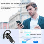 New Bee Oreillette Bluetooth sans Fil V5.0 Main Libre Noir | Oreillette Bluetooth avec Technologie de Capture de Voix Claire - K