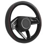 flintronic Couvre Volant de Voiture Universelle, 36–38 cm Housse de Volant en Cuir, Cache Volants de Protection Intégrale, Antid