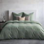 Duvetnova Housse de Couette 200x200 cm, Microfibre Ultra-Douce Infroissable, Oeko-TEX, Zip, Vert Sauge – 1 Housse 200x200 cm + 2