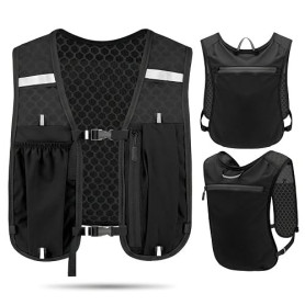 Gilet de Trail Ultraléger, Sac à Dos Running Léger pour Marathon, Cyclisme, Randonnée et Activités de Plein Air