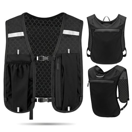 Gilet de Trail Ultraléger, Sac à Dos Running Léger pour Marathon, Cyclisme, Randonnée et Activités de Plein Air