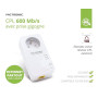 Metronic 495466 Prise CPL netsocket 600 MB/s avec 1 Port Fast Ethernet 100 MB/s et Prise gigogne