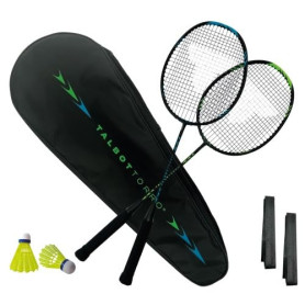 Set de Badminton Professionnel Talbot-Torro | Raquettes en Graphite Ultralégères, Volants en Nylon et Étui de Transport Rembourr