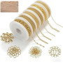 DKLUOLAN Lot de 6 Rouleaux de Chaîne à Maillons Dorés – Chaine Acier Inoxydable Doré, Chaine Fabrication Bijoux
