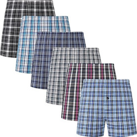 JupiterSecret Caleçons en Coton pour Hommes, Style Américain, Lot de 6/10 Pièces