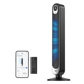 DREO Ventilateur Colonne Silencieux avec Alexa, 8,53 m/s, Ventilateurs Tour pour Grande Chambre, 106 cm de Haut, Télécommande, 9