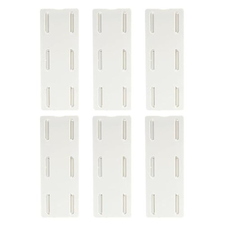 YANGWEN 6 Pièces Support Murale Multiprise Auto-Adhésif - Fixation sans Perçage pour Câbles (Cuisine, Bureau, Salon) - Adhésif F