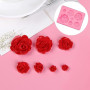 wocpvm 6 Pcs Moule Pate a Sucre, 3D Moule Silicone Fleur Moules à Fondant | Fleur Gâteau Fondant Moules, Idéal Pour Les Cupcakes
