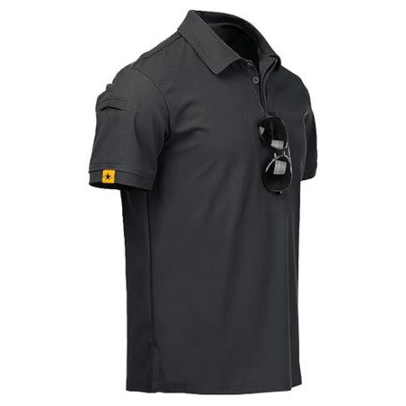 JACKETOWN Polo Hommes Manches Courtes Séchage Rapide Polos pour Hommes Patte de Golf Tennis T-Shirts Sport Chemise Basic Regular