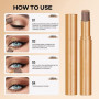 3 Couleurs Gradient Eyeshadow Stick,Pailletées Fard a Paupiere Stick,Ombre à Paupières Crème Mate et Irisée,Three Tone Résistant