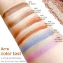 6Pcs Fard à Paupières 3-Couleur Shimmer Gradient Crayon à Paupières,Ombre à Paupières Crème Mate et Irisée