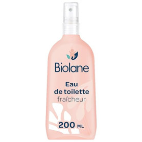 BIOLANE - Eau de toilette Bébé - Doux & Frais - Unisexe - 200ml | Sans Alcool, Parfume Délicatement, Peaux sensibles, 98% d'Orig