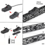 QIRUIMY M600C Lampe de poche LED Torche tactique 600 Lumens,Lumière Scout légère pour mlok Keymod 20mm Picatinny Rail System (No