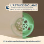 BIOLANE - Tétines Rondes de Nuit 0-6 Mois - Sucettes Beige & Marron | Phosphorescentes, Téterelle extra-fines en caoutchouc natu