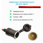 LANMINGLEL Briquet de Batterie Adaptateur 18AWG,12V Briquet de Cigarette Prise Femelle de Batterie Alligator Clips,Câble d'exten