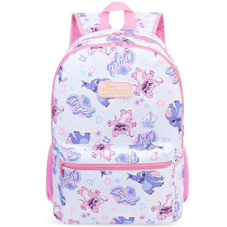 Get Trend Disney Stitch et Angel Sac a Dos Fille, Bretelle Réglable et Fermeture Eclair Cartable Enfant Sport ou Voyage, Cadeau