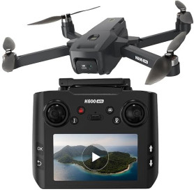 Drône GPS avec Caméra 1080P, Écran FPV 4,5", Transmission 5GHz, Drône Pliable avec Moteur Sans Balais, Retour Automatique, Suivi