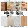 Yonality 4 Roulettes pour meubles 25mm avec 2 freins, Roulettes Pivotantes pour Meubles Tige Fileté M6x15mm, silencieuses, antid