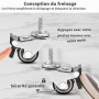 Yonality 4 Roulettes pour meubles 25mm avec 2 freins, Roulettes Pivotantes pour Meubles Tige Fileté M6x15mm, silencieuses, antid