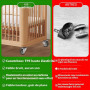 Yonality 4 Roulettes pour meubles 25mm avec 2 freins, Roulettes Pivotantes pour Meubles Tige Fileté M6x15mm, silencieuses, antid