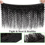 Poutpoutm Deep Wave Bundles Human Hair Tissage Cheveux Extensions De Cheveux Humains Tressés Naturels Extensions 3 Bundles 50g/p