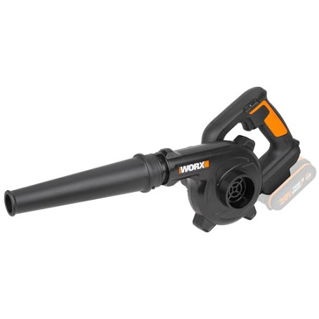 WORX - Souffleur sans fil 20V-2Ah - WX094.9 (260km/h, 3 niveaux pour un soufflage, livré sans batterie ni chargeur)