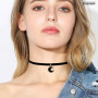 PYSEOSISE Collier Ras-du-Cou Noir, 15 Pièces Colliers Choker Femme, Chokers en Velours Noir Réglables Collier Gothique Tour de C