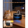 GIOTOHUN Fontaine a Eau Chat: Fontaine à Eau pour Chat | 2L Noir Silencieuse Distributeur Chat avec Robinet - Deux Modèles de Dé