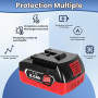 Dosctt 2 X 8000mAh Compatible pour Bosch Professional 18V System Batterie GBA, ne s'applique Pas à Toutes Les Batteries et Tous