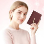 LUROON Portefeuille Femme Cuir, Petit Porte Monnaie Femme RFID Blocage Portefeuille Femme Petit Format avec Grand Compartiment à