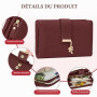 LUROON Portefeuille Femme Cuir, Petit Porte Monnaie Femme RFID Blocage Portefeuille Femme Petit Format avec Grand Compartiment à