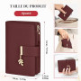 LUROON Portefeuille Femme Cuir, Petit Porte Monnaie Femme RFID Blocage Portefeuille Femme Petit Format avec Grand Compartiment à