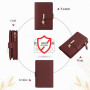 LUROON Portefeuille Femme Cuir, Petit Porte Monnaie Femme RFID Blocage Portefeuille Femme Petit Format avec Grand Compartiment à