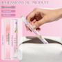 Repousse-cuticules et stylo à huile en céramique 2 en 1 2 paquets | Stylo à huile pour enlever les cuticules des ongles secs et