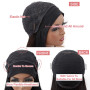 Glimeer Perruque Bandeau Cheveux Humain Naturelle 18 Pouces Deep Wave | Perruque Bandeau Femme Brésilien Naturelle Cheveux Humai