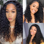 Glimeer Perruque Bandeau Cheveux Humain Naturelle 18 Pouces Deep Wave | Perruque Bandeau Femme Brésilien Naturelle Cheveux Humai