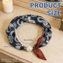 Floruvia Collier foulard en soie pour femmes, Trendy Bohème collier foulard noir et blanc avec charme perle, cadeau bijoux robe