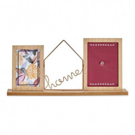 Cadre photo Home Marron 2 photos Métal Bois (6 x 21,5 x 46 cm) 33,99 €