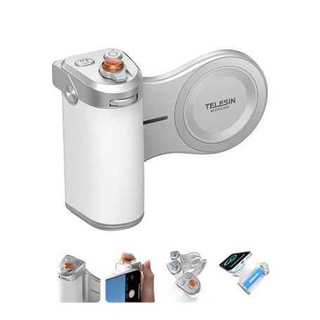 TELESIN Pro Imaging Master Grip pour iPhone 17–12/Android | Poignée DSLR | MagSafe magnétique, 3200 mAh, Aimant Puissant, Zoom p