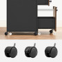 VASAGLE Caisson de Bureau à 2 Tiroirs, Rangement Document à roulettes | Compartiment Ouvert, Cadre en Acier, Style traditionnel
