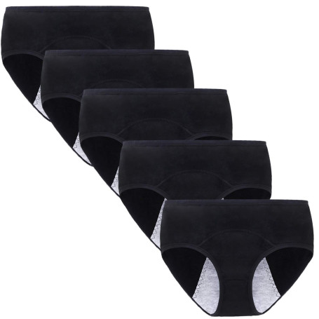 Anntry Culotte Menstruelle pour Filles Adolescentes sous-vêtements Anti-fuites Physiologique en Coton de Protection pour Femmes 