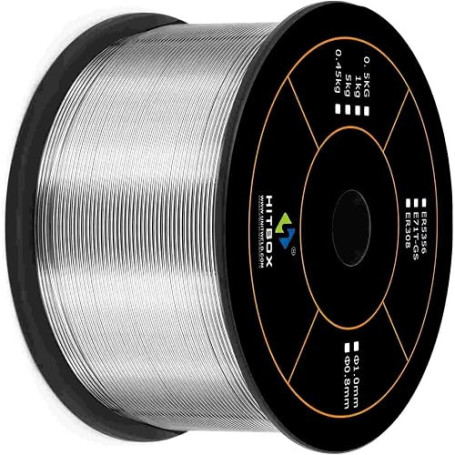 HITBOX 1kg 0,8mm Fil Fourré Sans Gaz,E71T-GS pour Postes à Souder MIG | Fil de Soudage MIG/Sans Gaz Auto-Protégé,Faible Projecti