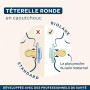 BIOLANE - Tétines rondes - Sucettes extra-fines - 0 à 6 mois - Vert et Beige - Téterelle en caoutchouc naturel - Respect du déve