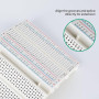 ELEGOO 3pcs Breadboard Carte d'Expérimentation 400 Points Platine d'Essai | PCB sans Soudure pour Arduino