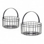 Panier Ronde Noir Métal (2 pcs) 49,99 €