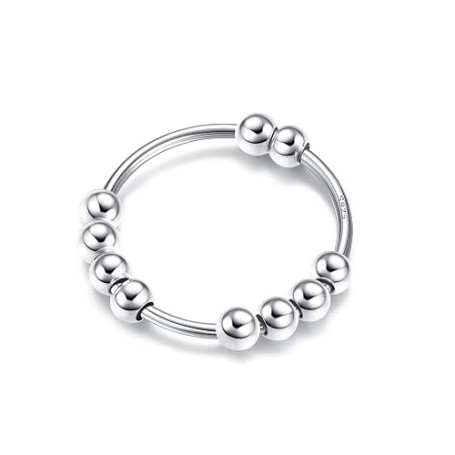 YADOCA Bague Anti Stress Femme Argent 925 Bague Anti Stress Enfant Fille | Argent Sterling 925 Fidget Bague Anxiete Anneau Spinn